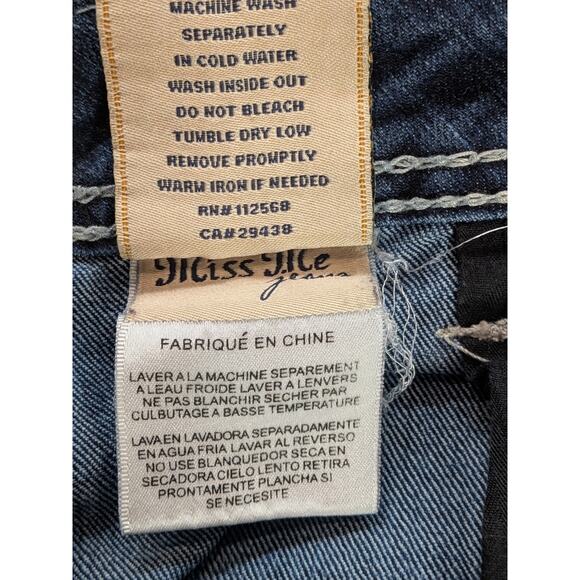 Miss Me Easy Boot Jeans 29 Embellished Flap Pocket Bling JE5759ER Actual 31x30 - Picture 7 of 10